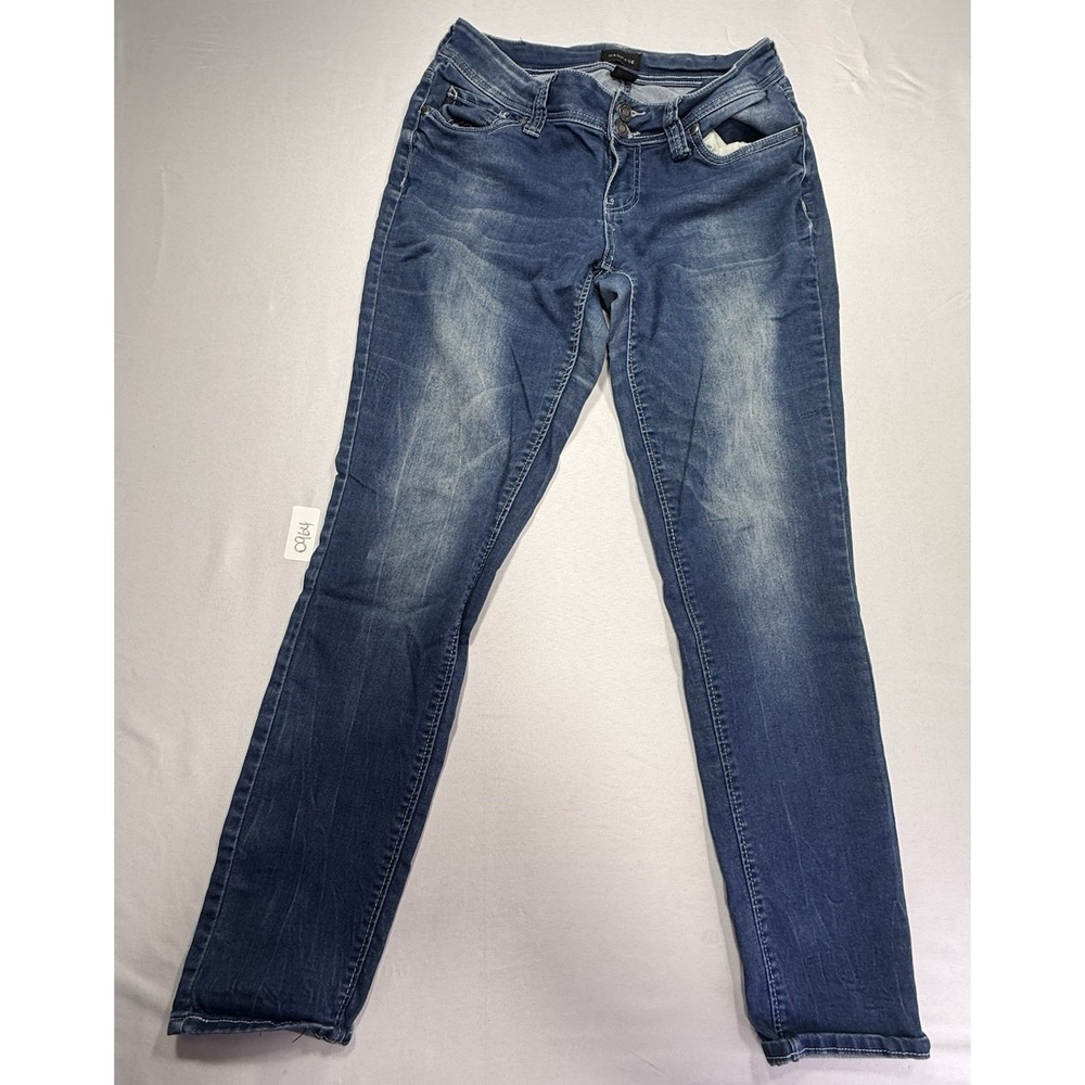 Rampage Women's Skinny Jeans Blue Medium Wash Stretch Slim Fit 5-Pocket Size 9